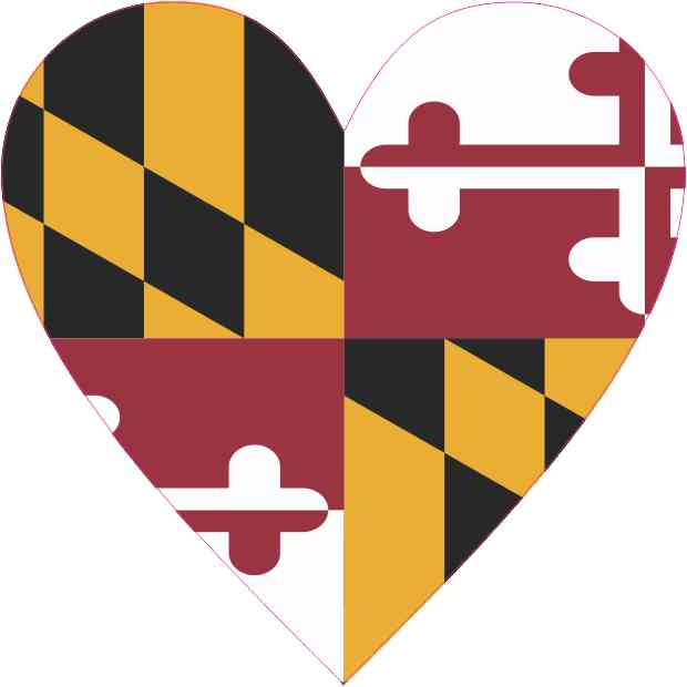 Maryland State Oval Sticker Decal Vinyl MD