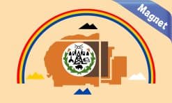 Alternative view of 5in x 3in Navajo Nation Flag Magnet