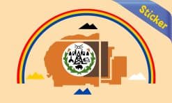 Alternative view of 5in x 3in Navajo Nation Flag Sticker