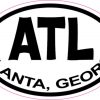 Oval Atlanta Georgia sticker