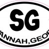 Oval Savannah Georgia sticker