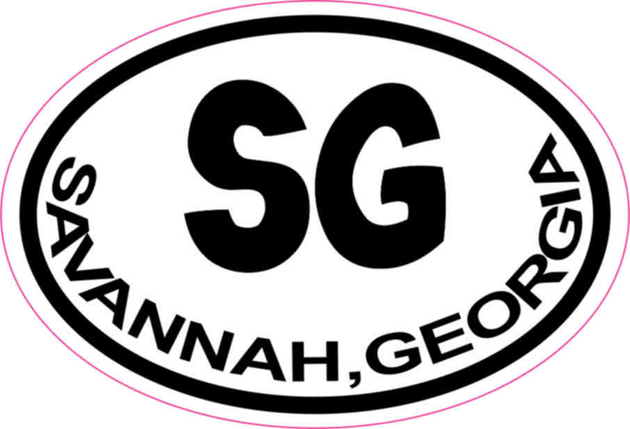 Oval Savannah Georgia sticker