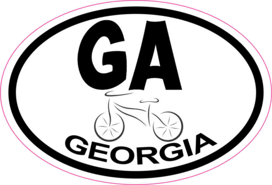 Oval Georgia Bicycle sticker