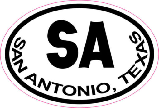 Oval San Antonio Sticker