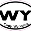 Oval Cody Wyoming sticker