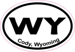 Oval Cody Wyoming sticker