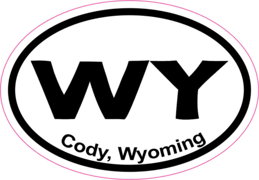 Oval Cody Wyoming sticker