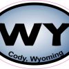 Blue Oval Cody Wyoming sticker