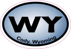 Blue Oval Cody Wyoming sticker