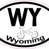 Oval Wyoming Bicycle sticker