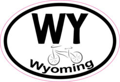 Oval Wyoming Bicycle sticker