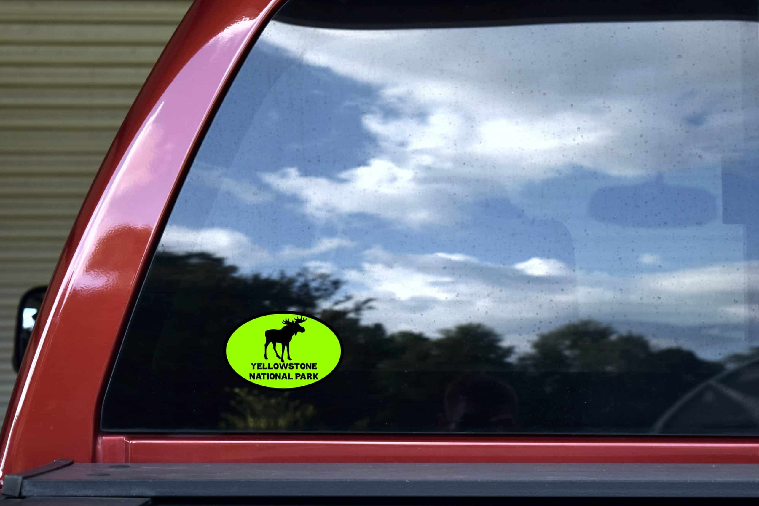 4.5in x 3in Green Yellowstone National Park Sticker Vinyl Bumper Stickers - Image 5