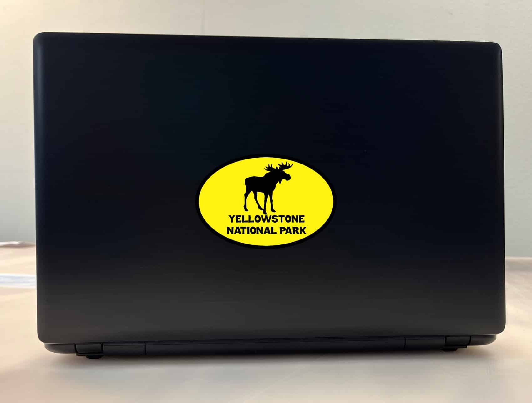 4.5in x 3in Yellow Moose Oval Yellowstone National Park Sticker - Image 4