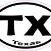 Oval Texas sticker