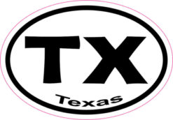 Oval Texas sticker