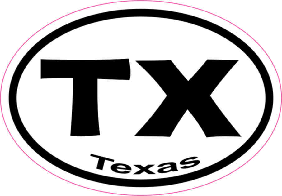 Oval Texas sticker