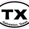 Oval Galveston sticker