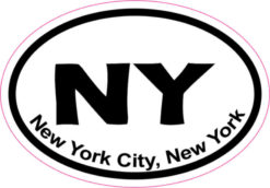 Oval New York City sticker