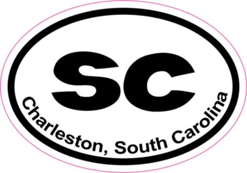 Oval Charleston sticker