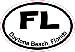 Oval Daytona Beach sticker