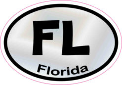Pastel Oval Florida sticker