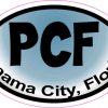 Colored Oval Panama City sticker