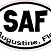Oval SAF St. Augustine sticker