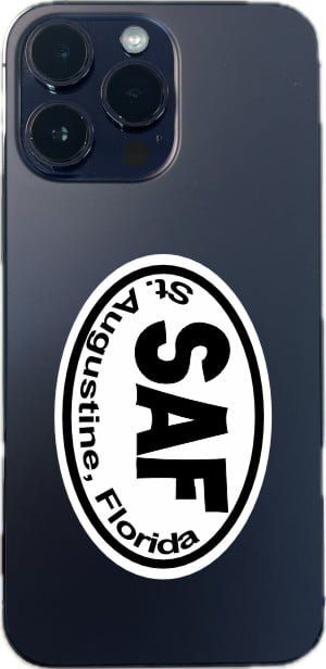 3in x 2in Oval SAF St. Augustine Sticker Vinyl Florida Car Bumper Stickers - Image 6