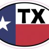 Oval TX Flag sticker