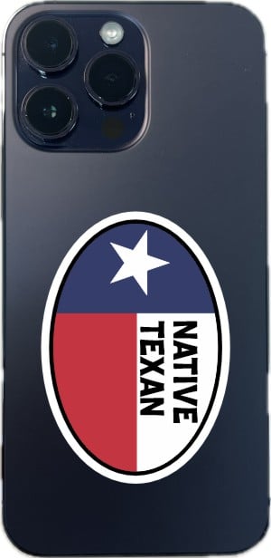 3in x 2in Oval Native Texan Texas Flag Sticker Vinyl State Bumper Stickers - Image 6