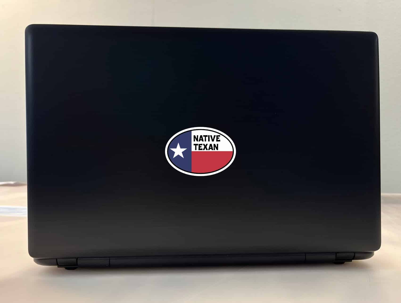 3in x 2in Oval Native Texan Texas Flag Sticker Vinyl State Bumper Stickers - Image 3