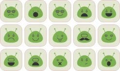 Green Alien stickers
