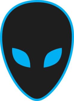 Black and Blue Alien bumper sticker