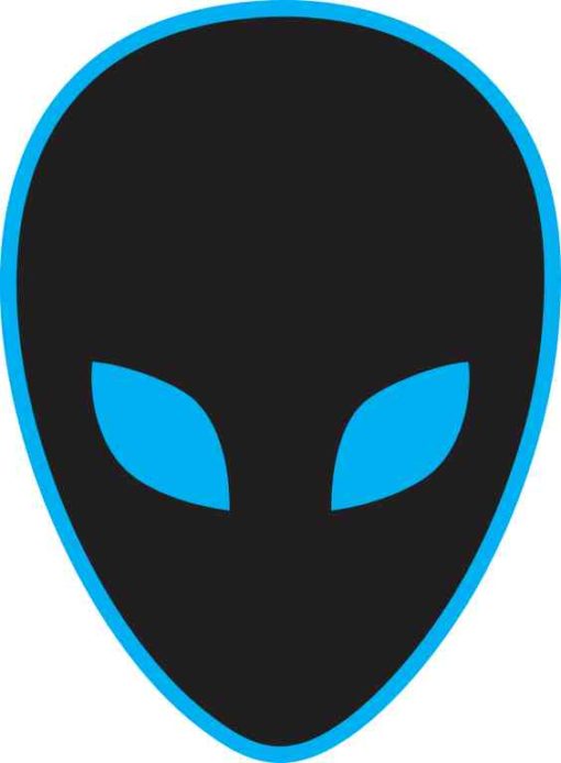 Black and Blue Alien bumper sticker