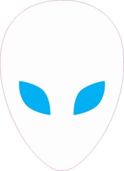 Blue and White Alien bumper sticker