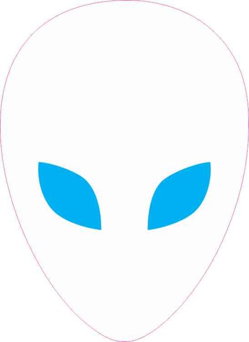 Blue and White Alien bumper sticker
