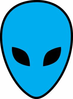 Blue Alien bumper sticker