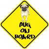 Pug on Board Magnet