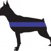 Dog Silhouette Blue Lives Matter sticker