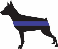 Dog Silhouette Blue Lives Matter sticker