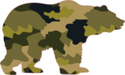 Camouflage Bear sticker