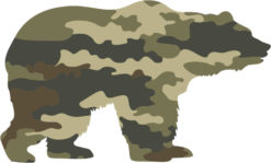 Camouflage Bear sticker