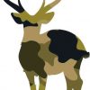 Camouflage Deer sticker