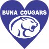 Buna Cougars Heart sticker