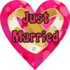 Just Married Heart decal