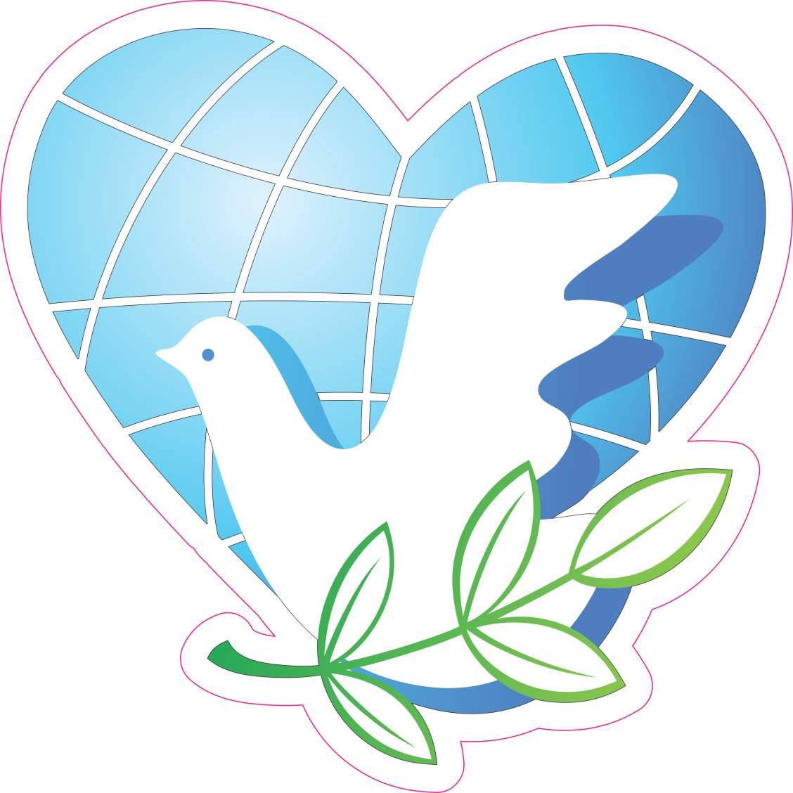 Dove Heart sticker