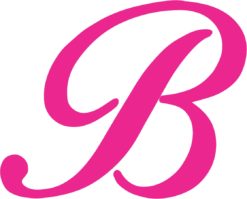 Pink Cursive B Monogram sticker