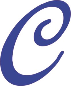 Blue Cursive C Monogram sticker