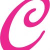Pink Cursive C Monogram sticker