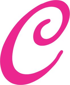 Pink Cursive C Monogram sticker